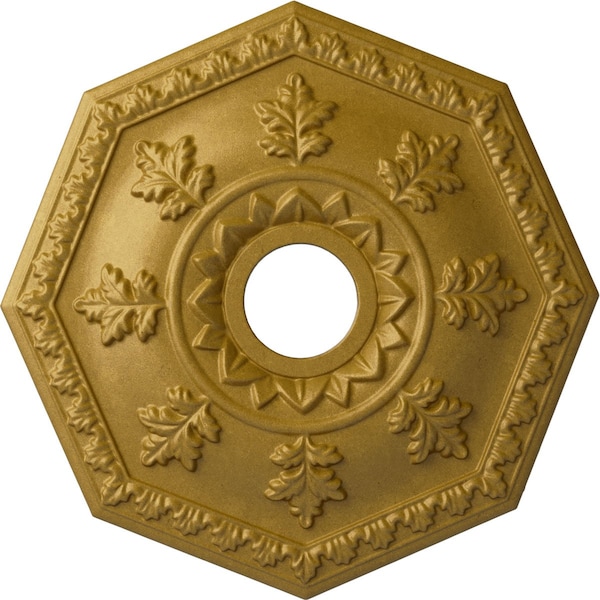 Ekena Millwork Nottingham Ceiling Medallion (Fits Canopies up to 4 5/8"), 18"OD x 3 1/2"ID x 1 1/2"P, Pharaohs Gold CM18NTPGS - main